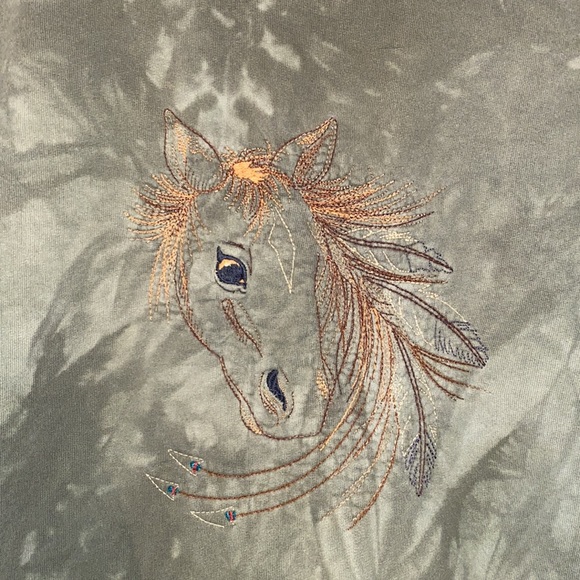 3/$30 Vintage Embroidered Horse Sweater - Picture 4 of 8